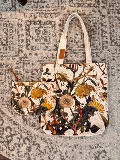 Canvas Small Floral Tote Bag